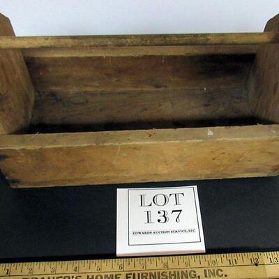 Antique Wood Primitive Tote