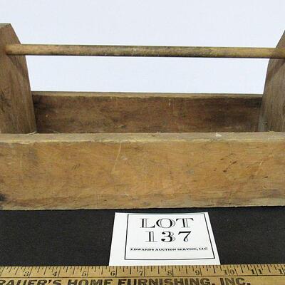Antique Wood Primitive Tote