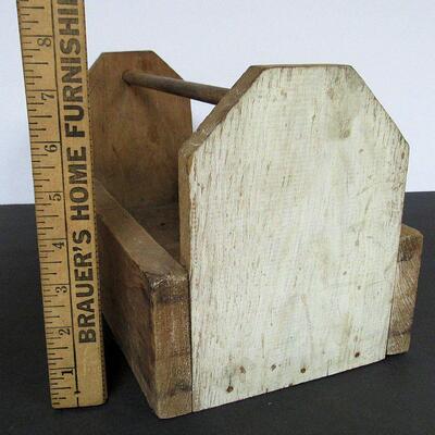 Antique Wood Primitive Tote
