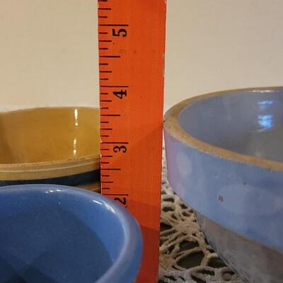Lot 164: (3) Vintage Stoneware Bowls