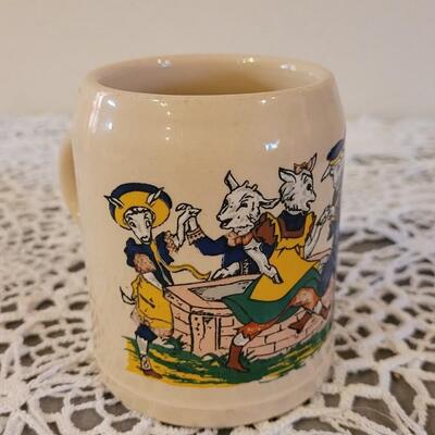 Lot 167: (4) Antique Nursery Rhymes Ceramic Mugs