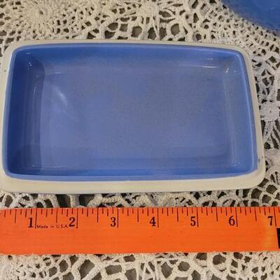 Lot 178: Vintage Hall China Blue Dishes