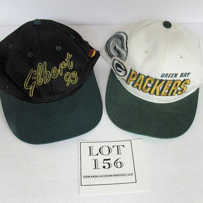 2 Older Green Bay Packers Baseball Caps, Gilbert and Packers