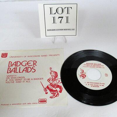 Wisconsin Badgers Bader Ballads 45 Record