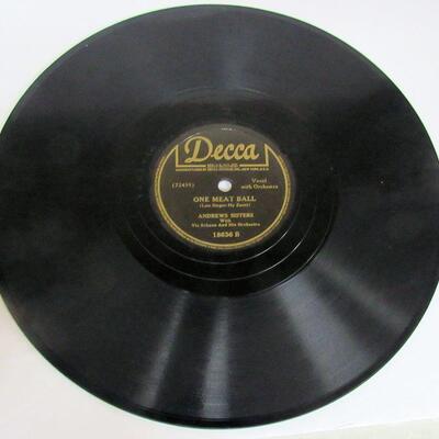 Old Decca Andrew Sisters Rum and Coca Cola/One Meat Ball Record