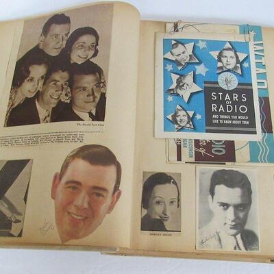 Vintage Early to Mid Century Scrapbook of Movie and Radio Stars Clippings, Etc, See All Photos!