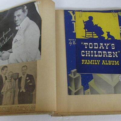 Vintage Early to Mid Century Scrapbook of Movie and Radio Stars Clippings, Etc, See All Photos!