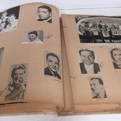 Vintage Early to Mid Century Scrapbook of Movie and Radio Stars Clippings, Etc, See All Photos!
