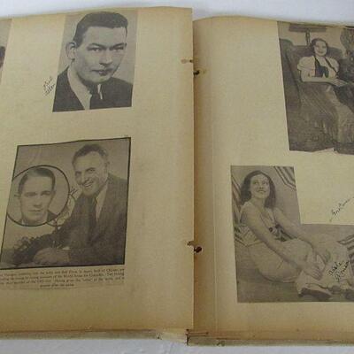 Vintage Early to Mid Century Scrapbook of Movie and Radio Stars Clippings, Etc, See All Photos!