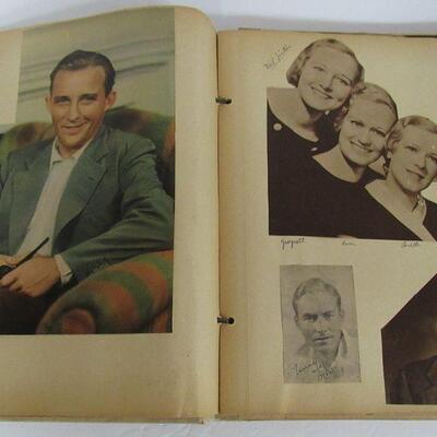 Vintage Early to Mid Century Scrapbook of Movie and Radio Stars Clippings, Etc, See All Photos!