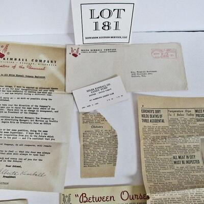 Lot of Vintage Miles Kimball, Oshkosh Paper Ephemera