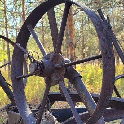 Lot 185: Antique Farming Plow Yard Deco