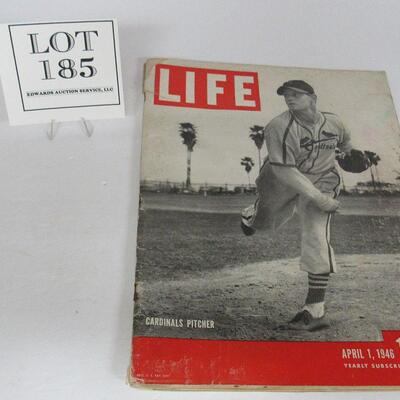 Old 1946 Life Magazine With Cardinals Pitcher On Cover