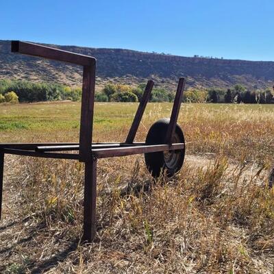 Lot 196: Vintage Metal Loading Dolly Wheelbarrow