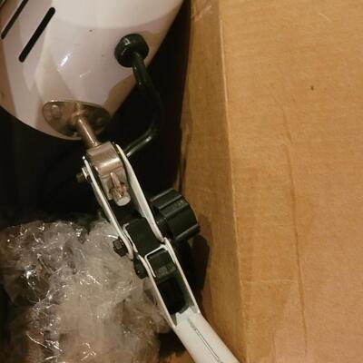 Lot 200: (2) Practica Clamp White Metal Lights