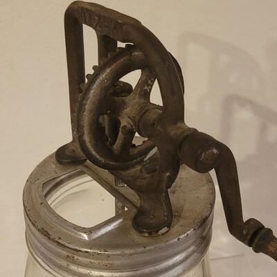 Lot 214: Antique Dazey Butter Churn #20 with Wood Paddles