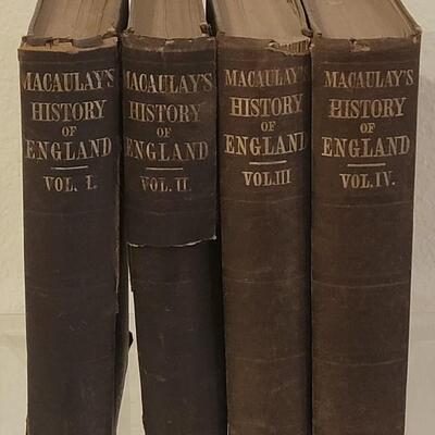 Lot 219: Antique History of England Vol. 1 & 2 (1853) Vol. 3 & 4 (1856) by MACAULAY