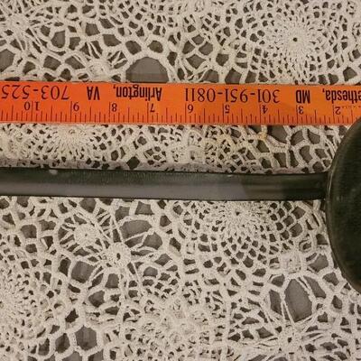 Lot 223: Antique Enamelware Muffin Pan, Ladel and Small Rectangle Pan