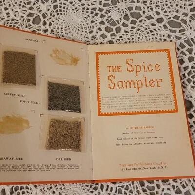 Lot 225: 1950 The Spice Sampler Cook Book (with some Samples still attached) and 1950 Roswell Woman's Club Cook Book
