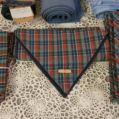 Lot 229: Vintage Plaid & Denim Placemats & Napkins Sets