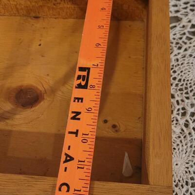 Lot 230: Vintage 22" Wood Box with Metal Handles