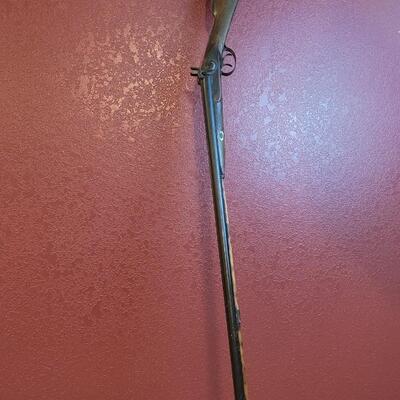 Lot 232: Antique Double Barrel Black Powder Rifle