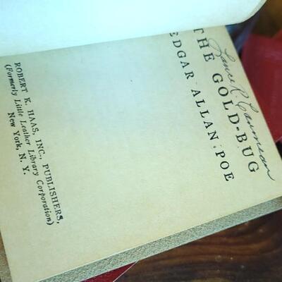 Lot 239: (5) Vintage Little Leather Books Classics FEAT. THE GOLD BUG