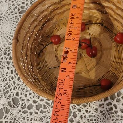 Lot 241: Baskets and Vintage Faux Bread, Vegetables and Cherries