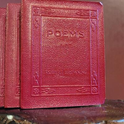 Lot 250: (5) Vintage Little Leather Mini Books Classics