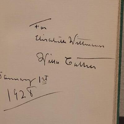 Lot 276: Inscribed / Signed Willa Cather "Death Comes for the Archbishop"