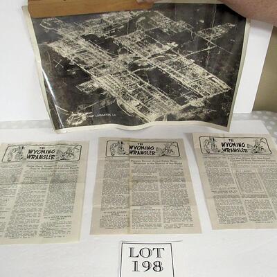 Wyoming Wrangler Papers, 9/25/43, 10/9/43, and 10/23/43, and Photo of Camp Livingston, LA