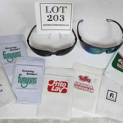 2 Pair Sunglasses, Advertising Pocket Protectors, Read Description