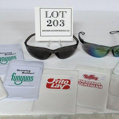 2 Pair Sunglasses, Advertising Pocket Protectors, Read Description