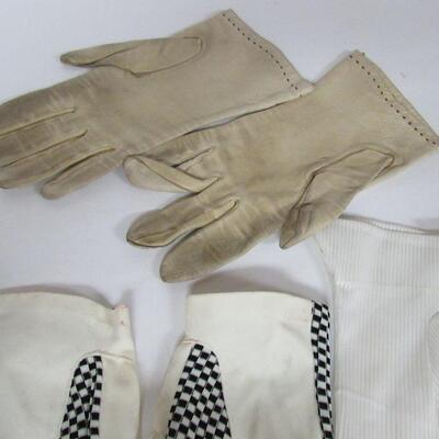 Vintage Swimming Shoes, No Heel Ankle Straps, and Lot of Vintage Gloves
