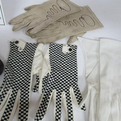 Vintage Swimming Shoes, No Heel Ankle Straps, and Lot of Vintage Gloves