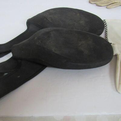 Vintage Swimming Shoes, No Heel Ankle Straps, and Lot of Vintage Gloves
