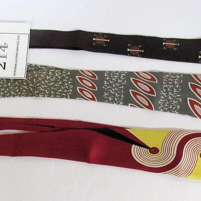 3 Older Men's Ties, One is Cutter Craft Original