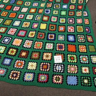 Crocheted Blanket Appr 78" x 96"