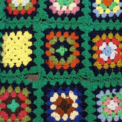 Crocheted Blanket Appr 78" x 96"