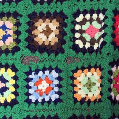 Crocheted Blanket Appr 78" x 96"