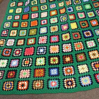 Crocheted Blanket Appr 78" x 96"