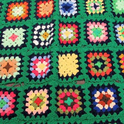 Crocheted Blanket Appr 78" x 96"