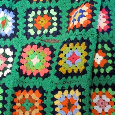 Crocheted Blanket Appr 78" x 96"