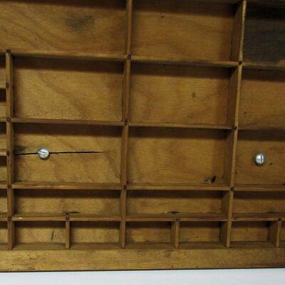 Large Vintage Wood Printers Tray With Handle About 20" x 36"