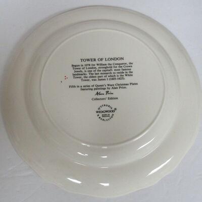 Vintage Wedgwood Queen's Ware 1984 Tower of London Christmas Plate