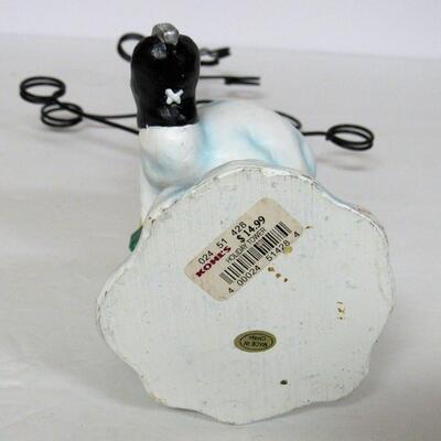 Snowman Christmas Card or Ornament Holder, Resin and Wire