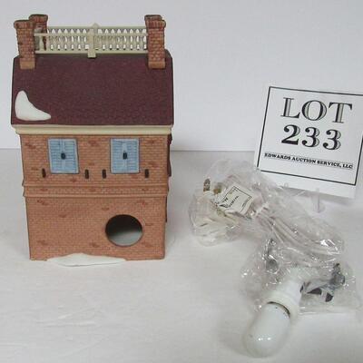 Vintage Dept 56 Disney Village House With Light and 2 Dept 56 House Plastic Ornaments