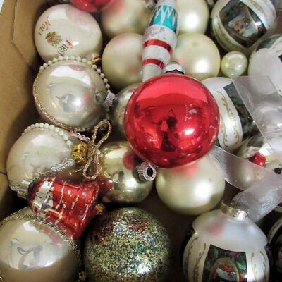 Lot of Misc Glass Christmas Ornaments