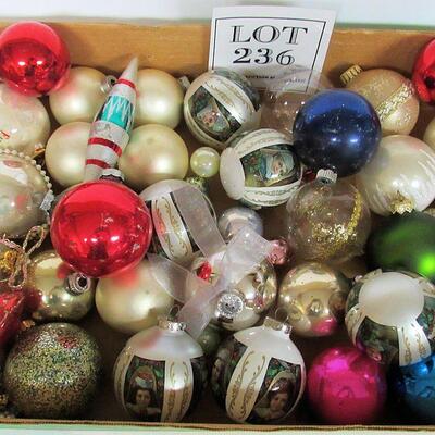 Lot of Misc Glass Christmas Ornaments