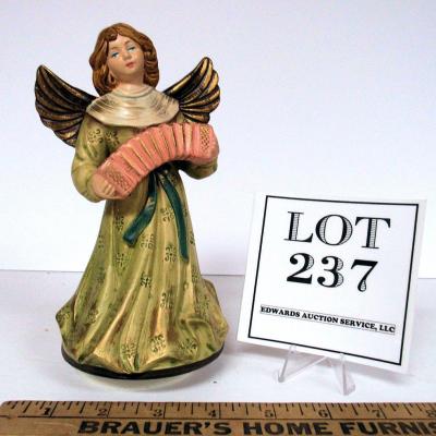 Vintage Schmid Plaster (or similar) Angel Music Box, Joy to the World